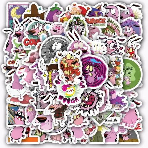 Courages the Dog Cowardly Sticker Set