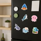 Cute Ocean Animals Stickers thumbnail 7
