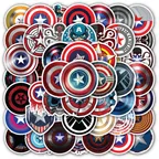 Captain America Shield Logo Sticker Set thumbnail 1