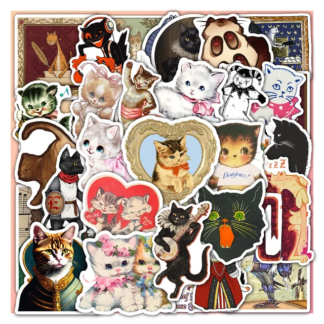Medieval Cat Sticker Set