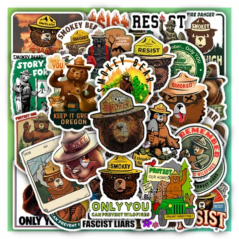 Smokey Bear Alt National Park Stickers