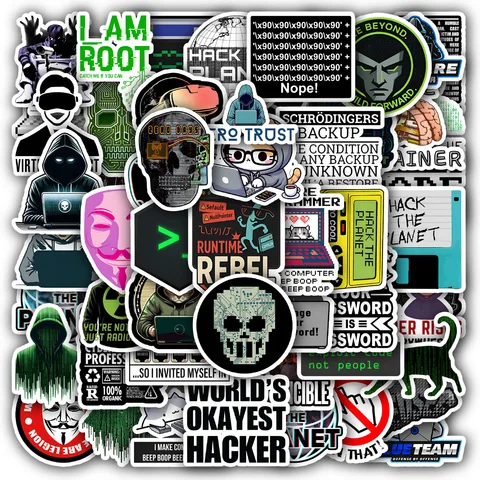 Hacker Programmer Sticker Set