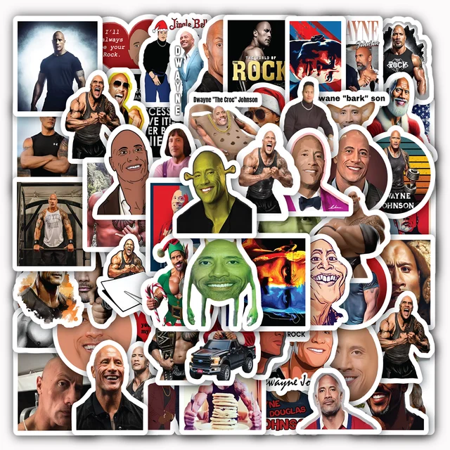 Dwayne Johnson Sticker Set