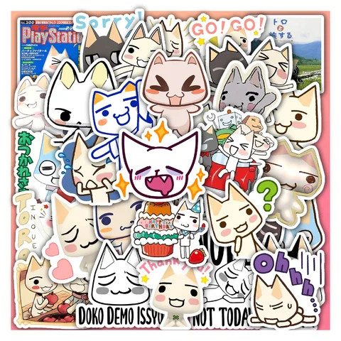 Toro Cartoon Cat Sticker Set