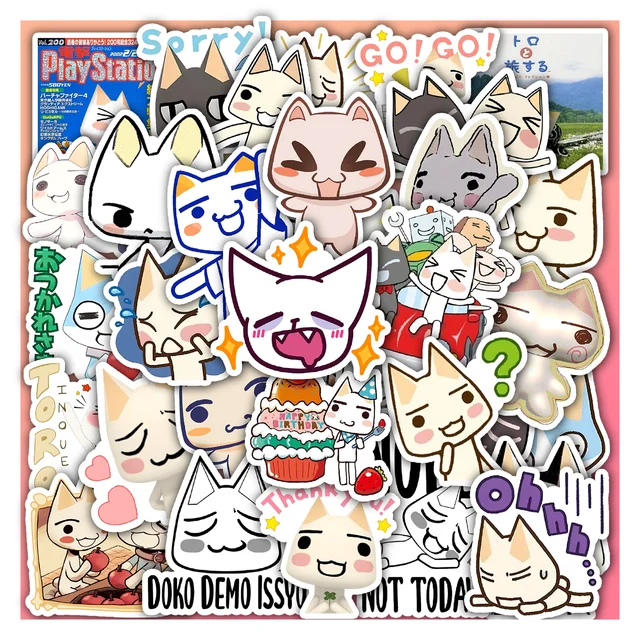 Toro Cartoon Cat Sticker Set