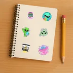 Alien Stickers, Ufo, Space Stickers thumbnail 5