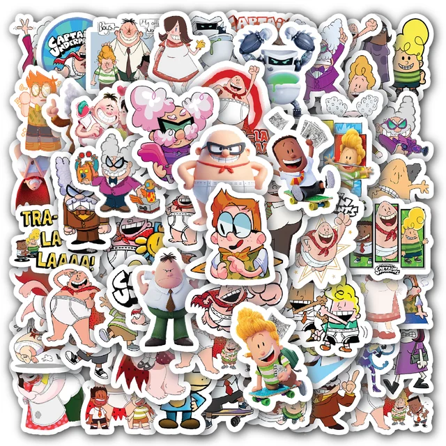 Captain Underpants Sticker Set