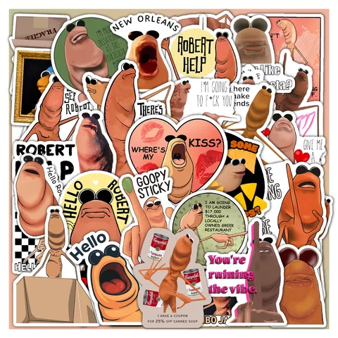 Marcus the Worm Sticker Set