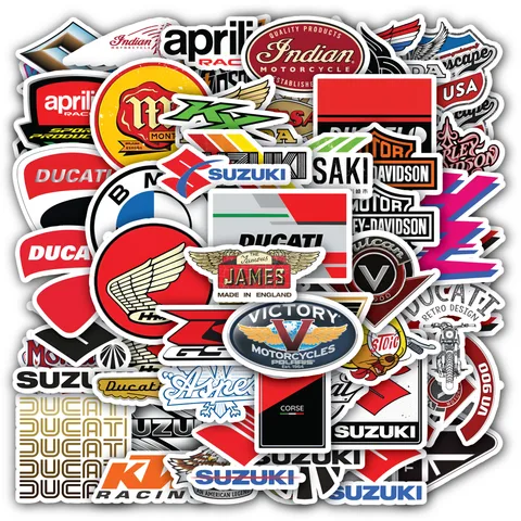 Motorcycle Brand Sticker Set