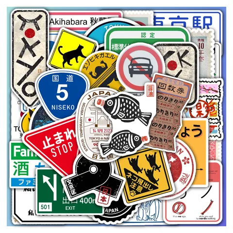 Japanese Road N Traffic Signs, Stamps, Tickets Stickers