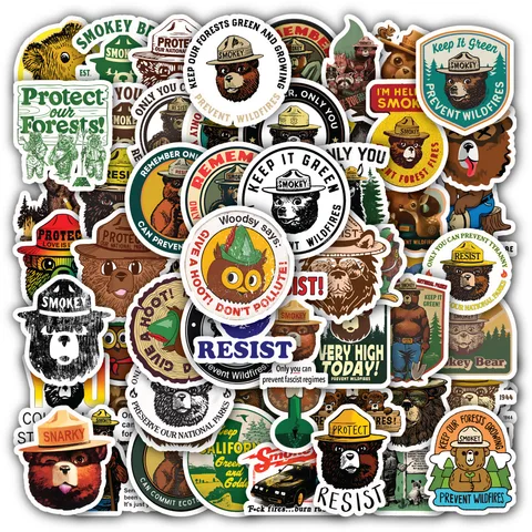Smokey the Bear Sticker Set