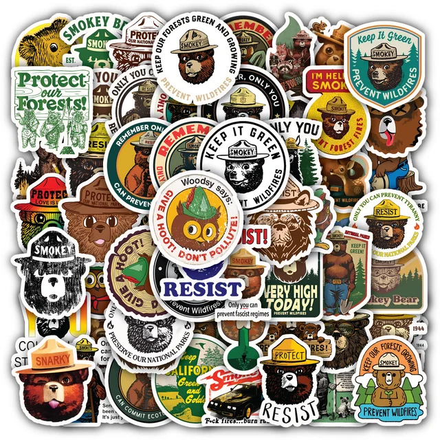 Smokey the Bear Sticker Set