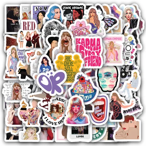 Female Pop Singer Sticker Set