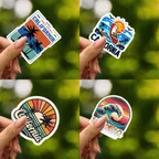 Sunny California State Sticker Set thumbnail 2