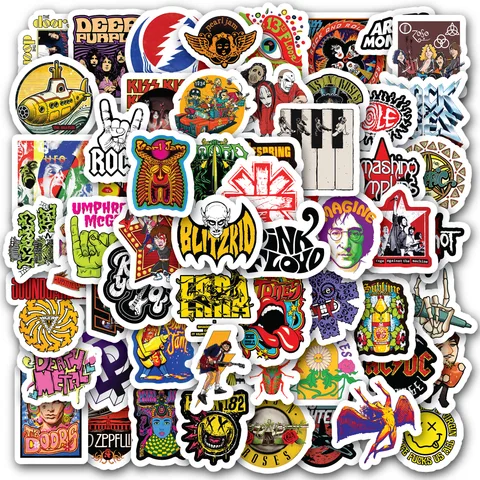 Legendary Rock Band 60s 70s 80s 90s Music Stickers