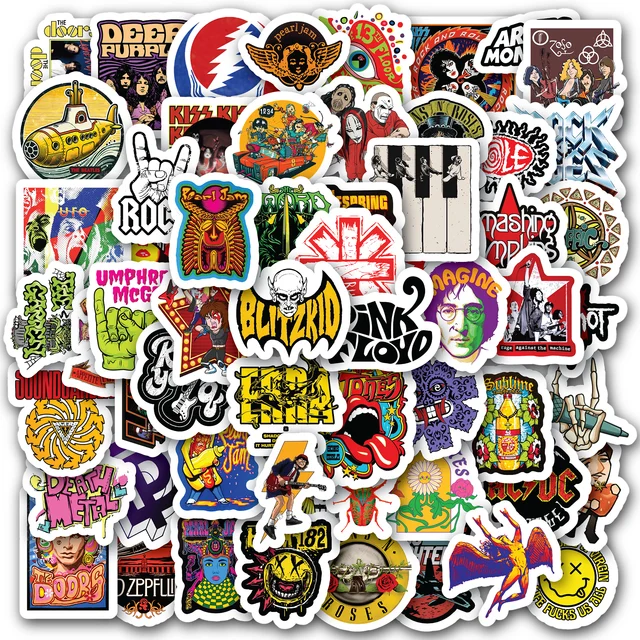 Legendary Rock Band 60s 70s 80s 90s Music Stickers