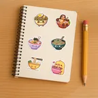 Ramen Bowl Cute Sticker Set thumbnail 5
