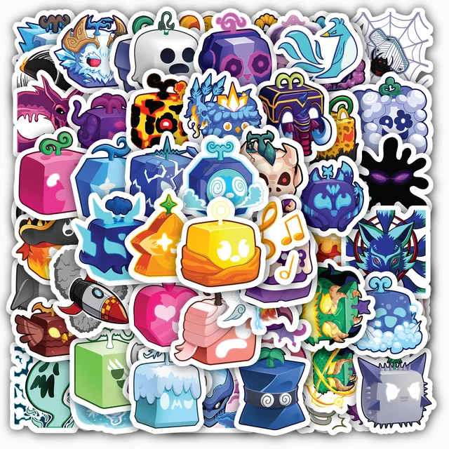 Block Fruit Sticker Set