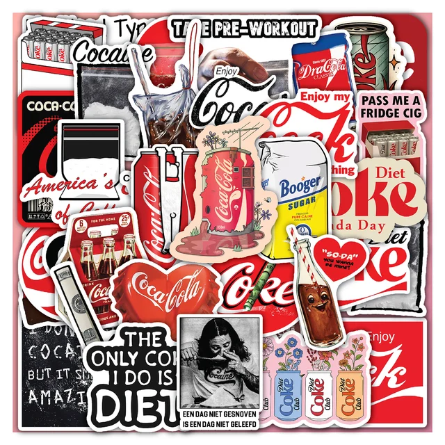 Coke Baggie Joke Sticker Set