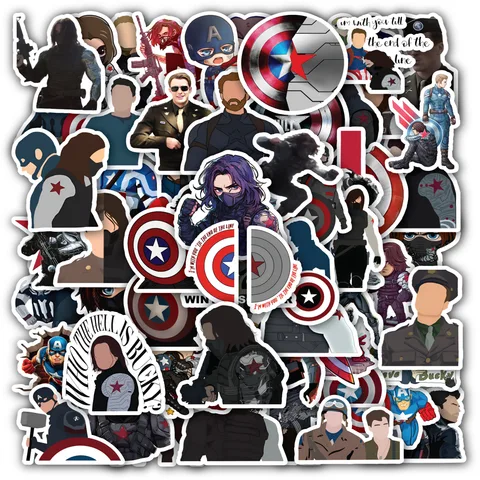 Captains America and Winter Soldiers Stickers