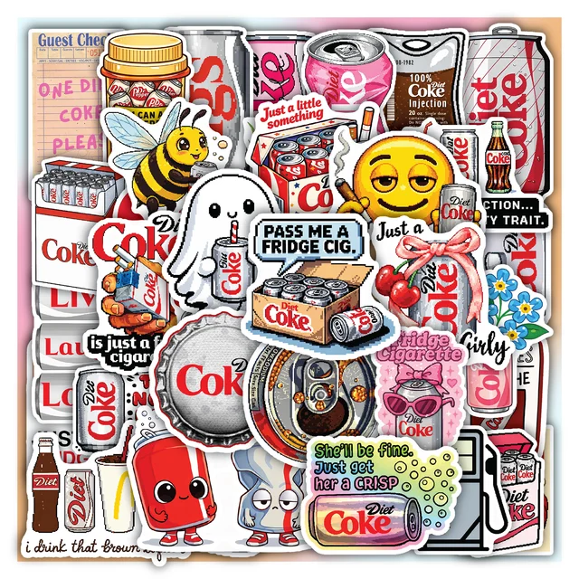 Funny Diet Coke Fridge Cigs Sticker