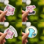 Cute Axolotl Sticker Set thumbnail 2