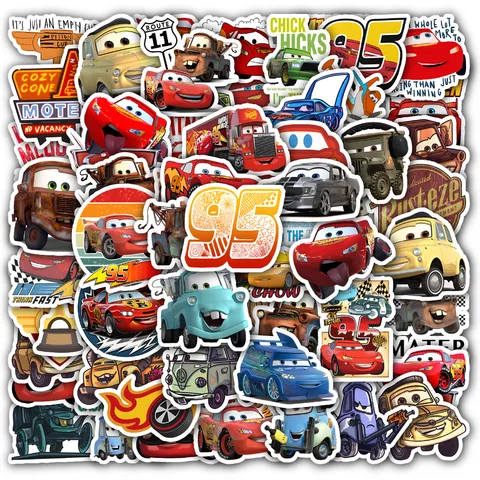 Movie Cars Sticker Set