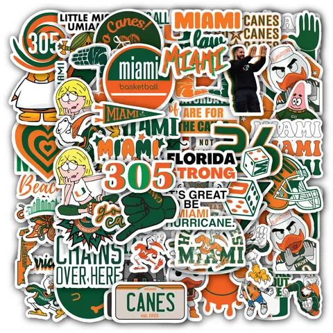 Miami Hurricane Sticker Set