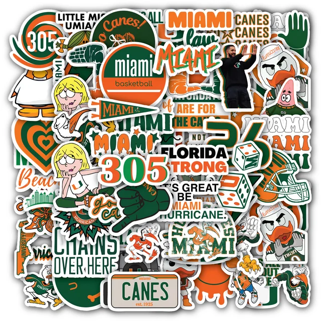 Miami Hurricane Sticker Set