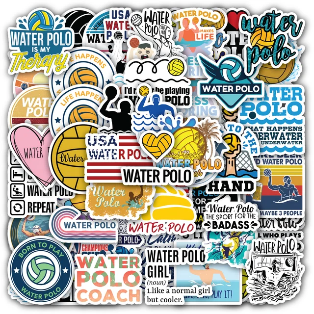 Usa Water Polo Sticker Set