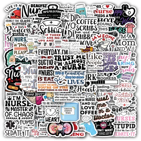 Funny Nurse Sticker Set
