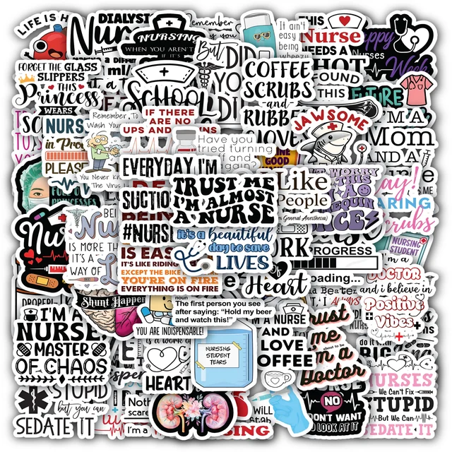 Funny Nurse Sticker Set