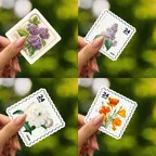 Birth Flower Stamp Sticker Set thumbnail 2