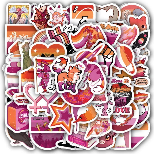 Lesbian Lovers Sticker Set
