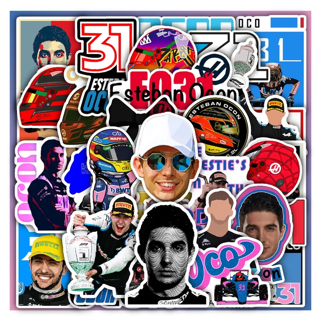 Esteban Ocon Sticker Set