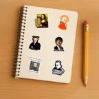 Sarcastic Historical Figure Sticker Set thumbnail 5