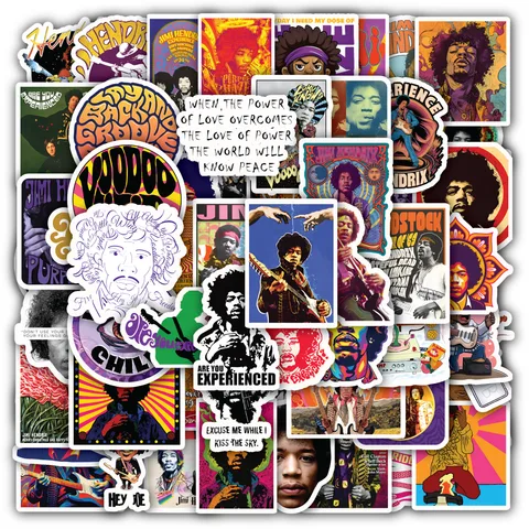 Jimi Hendrix Sticker Set