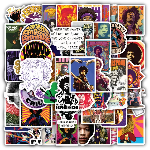 Jimi Hendrix Sticker Set
