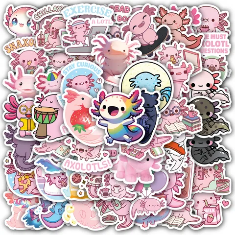 Cute Axolotl Sticker Set