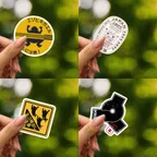 Japanese Road N Traffic Signs, Stamps, Tickets Stickers thumbnail 2