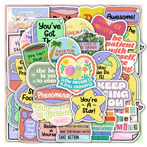 Motivational Self Care Sticker Set