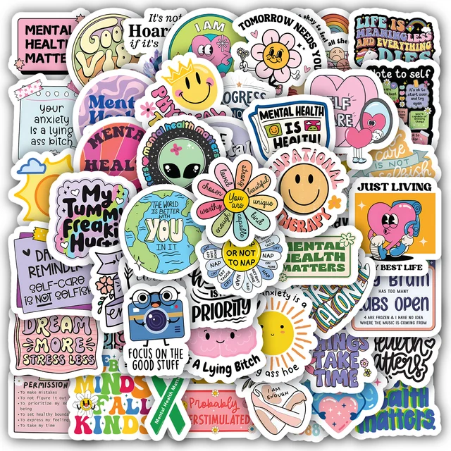 Mental Health Sticker Set