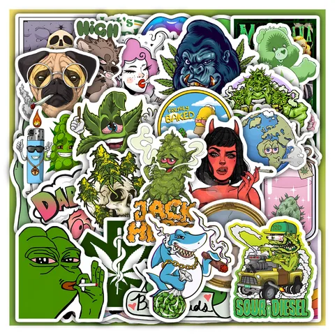 Weed Sticker Set