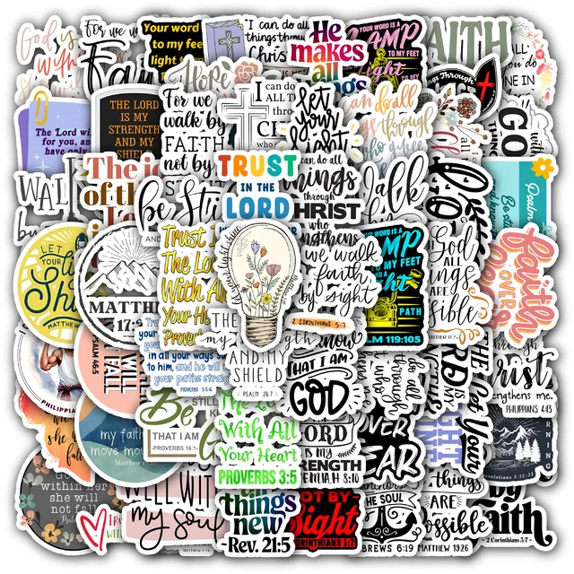 Bible Verse Faith Sticker Set