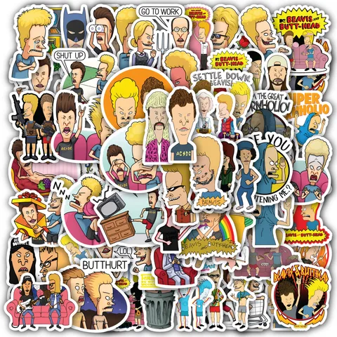 Beavis Black Butthead Sticker Set