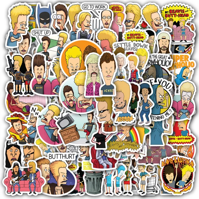 Beavis Black Butthead Sticker Set