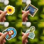 Miniatura 2 de Van Gogh the Starry Night Sunflowers Art Stickers
