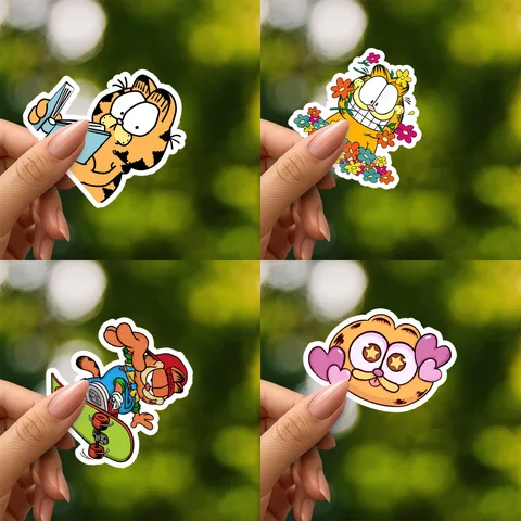 Lazy Orange Cat Sticker Set