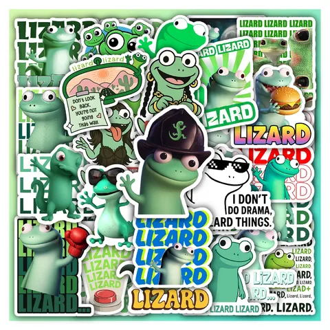 Funny Lizard Meme Sticker Set