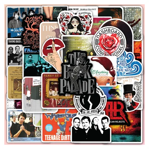 2000s Emo Pop Punk Sticker Set